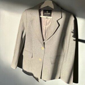 Women wool blended blazer, Size S, creamy blue